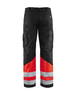 Pantalon artisan haute visibilité Blåkläder 1564 Noir/Rouge fluo Blaklader - 156418119955C