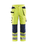 Pantalon artisan aéré haute visibilité +stretch Blåkläder 1565 Jaune fluo/Marine Blaklader - 156518113389C