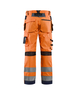 Pantalon artisan aéré haute visibilité +stretch Blåkläder 1565 Orange fluo/Marine Blaklader - 156518115389C