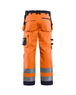 Pantalon artisan softshell haute-visibilité Blåkläder 1567 Orange fluo/Marine Blaklader - 156725175389C