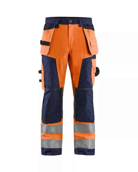 Pantalon artisan haute-visibilité Blåkläder 1568 Orange fluo/Marine Blaklader - 156818115389C