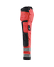Pantalon artisan haute-visibilité Blåkläder 1568 Rouge fluo/Noir Blaklader - 156818115599C