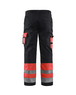 Pantalon artisan haute-visibilité Blåkläder 1584 Rouge fluo/Noir Blaklader - 158418605599C