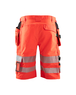 Short artisan haute-visibilité +stretch Blåkläder 1586 Rouge fluo Blaklader - 158618115500C