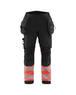 Pantalon Softshell Haute-visibilité Blåkläder 1821 Noir/Rouge fluo Blaklader - 182125139955C