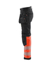 Pantalon Softshell Haute-visibilité Blåkläder 1821 Noir/Rouge fluo Blaklader - 182125139955C