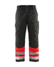 Pantalon haute-visibilité hiver Blåkläder 1862 Rouge fluo/Noir Blaklader - 186218115599C