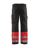Pantalon haute-visibilité hiver Blåkläder 1862 Rouge fluo/Noir Blaklader - 186218115599C