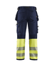 Pantalon artisan haute-visibilité stretch 4D Blåkläder 1993 Marine/Jaune fluo Blaklader - 199316428933C