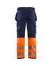 Pantalon artisan haute-visibilité stretch 4D Blåkläder 1993 Marine/Orange fluo Blaklader - 199316428953C