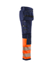 Pantalon artisan haute-visibilité stretch 4D Blåkläder 1993 Marine/Orange fluo Blaklader - 199316428953C