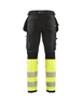 Pantalon artisan haute-visibilité stretch 4D Blåkläder 1993 Noir/Jaune fluo Blaklader - 199316429933C