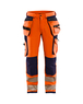 Pantalon artisan haute-visibilité stretch 4D Blåkläder 1997 Orange fluo/Marine Blaklader - 199716425389C