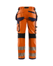 Pantalon artisan haute-visibilité stretch 4D Blåkläder 1997 Orange fluo/Marine Blaklader - 199716425389C