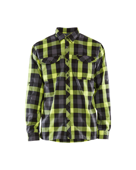 Chemise flannelle Blåkläder 3299 Noir/Jaune fluo Blaklader - 329911539933
