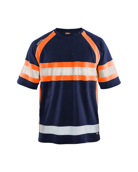 T-shirt haute-visibilité anti-UV Blåkläder 3337 Marine/Orange fluo Blaklader - 333710518953