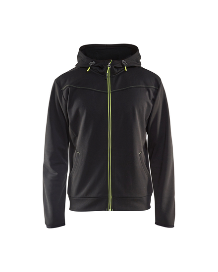 Sweat zippé à capuche Blåkläder 3363 Noir/Jaune fluo Blaklader - 336325269933