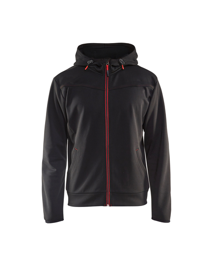 Sweat zippé à capuche Blåkläder 3363 Noir/Rouge Blaklader - 336325269956