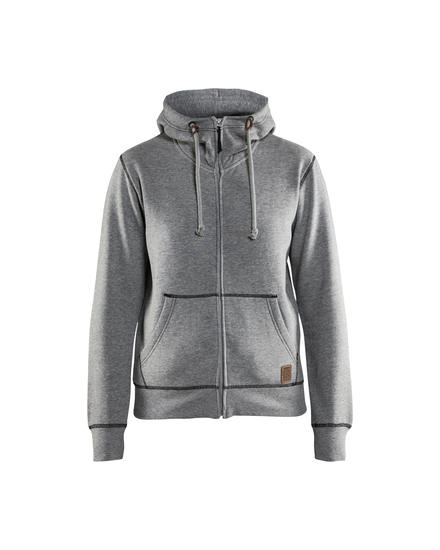 Sweat zippé à capuche femme Blåkläder 3373 Gris chiné Blaklader - 337311579000