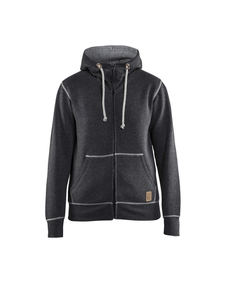 Sweat zippé à capuche femme Blåkläder 3373 Noir/Gris clair Blaklader - 337311579991