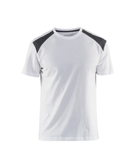 T-shirt bicolore Blåkläder 3379 Blanc/Gris foncé Blaklader - 337910421098