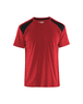 T-shirt bicolore Blåkläder 3379 Rouge/Noir Blaklader - 337910425699