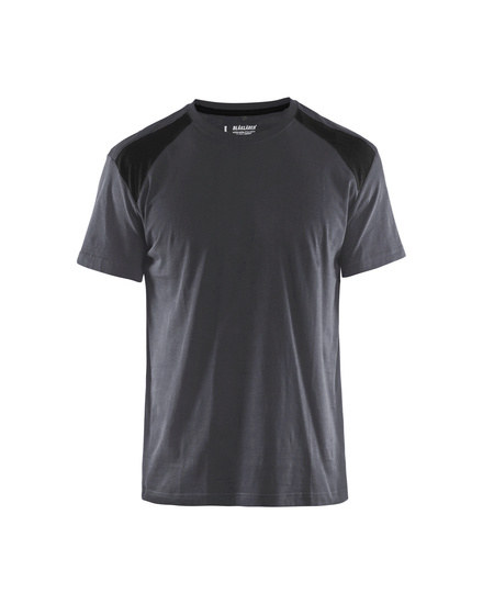 T-shirt bicolore Blåkläder 3379 Gris moyen/Noir Blaklader - 337910429699