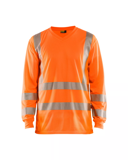 T-shirt manches longues col V haute-visibilité anti-UV Blåkläder 3385 Orange fluo Blaklader - 338510135300