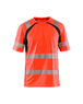 T-shirt haute-visibilité anti-UV Blåkläder 3397 Rouge fluo/Noir Blaklader - 339710135599