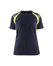 T-shirt détails fluo femme Blåkläder 3402 Marine/Jaune fluo Blaklader - 340210308833