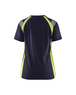 T-shirt détails fluo femme Blåkläder 3402 Marine/Jaune fluo Blaklader - 340210308833