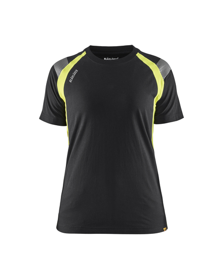 T-shirt détails fluo femme Blåkläder 3402 Noir/Jaune fluo Blaklader - 340210309933