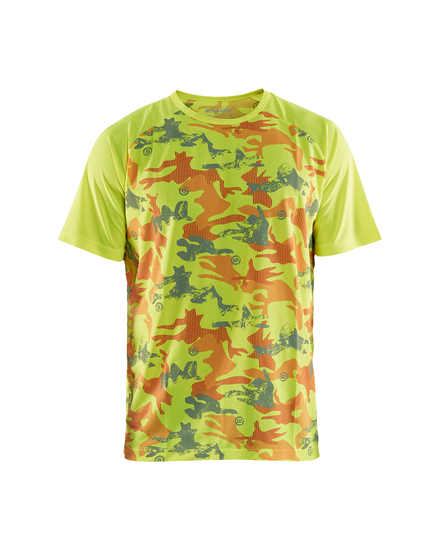 T-shirt camouflage Blåkläder 3425 Jaune fluo/Gris clair Blaklader - 342510113394