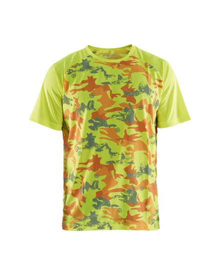 T-shirt camouflage Blåkläder 3425 Jaune fluo/Gris clair Blaklader - 342510113394