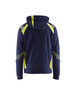 Sweat zippé à capuche détails fluo Blåkläder 3433 Marine/Jaune fluo Blaklader - 343311588933