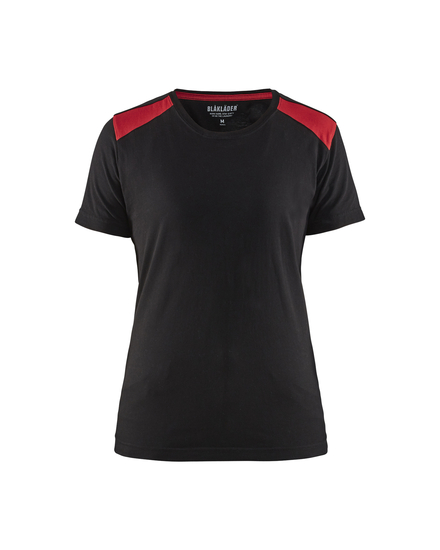 T-shirt femme Blåkläder 3479 Noir/Rouge Blaklader - 347910429956
