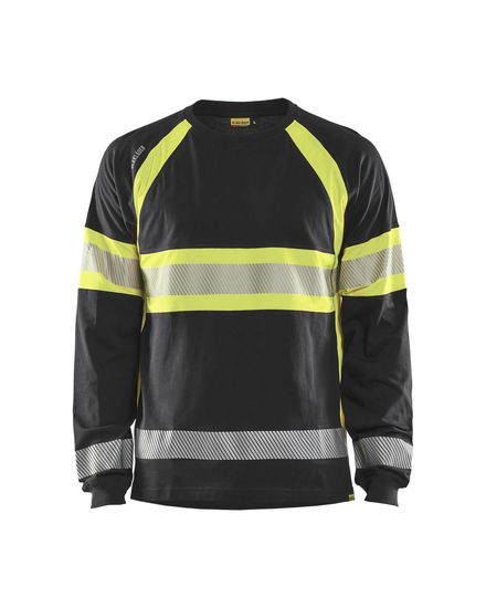T-shirt manches longues haute-visibilité Blåkläder 3510 Noir/Jaune fluo Blaklader - 351010309933