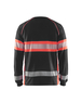 T-shirt manches longues haute-visibilité Blåkläder 3510 Noir/Rouge fluo Blaklader - 351010309955