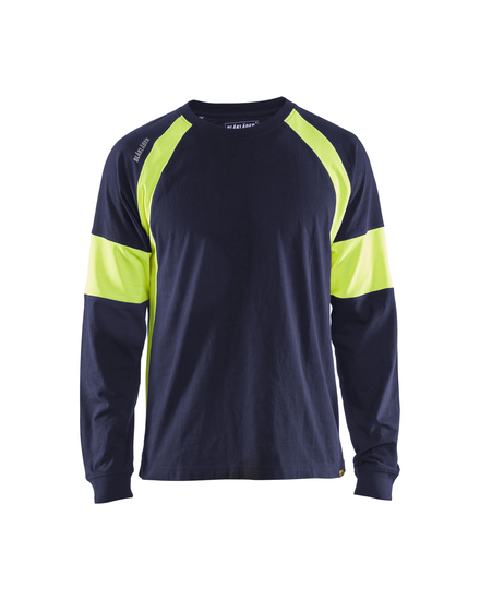 T-shirt manches longues Blåkläder 3520 Marine/Jaune fluo Blaklader - 352010308833