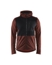 Sweat zippé à capuche Blåkläder 3540 Rouge brique/Noir Blaklader - 354025335999
