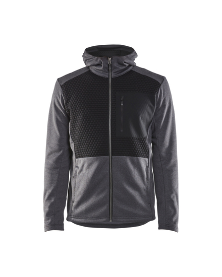 Sweat zippé à capuche Blåkläder 3540 Noir/Gris clair Blaklader - 354025339991