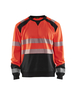 Sweat haute-visibilité Blåkläder 3541 Rouge fluo/Noir Blaklader - 354125285599