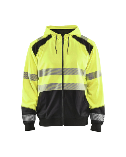 Sweat zippé à capuche haute-visibilité Blåkläder 3546 Jaune fluo/Noir Blaklader - 354625283399