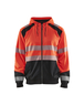 Sweat zippé à capuche haute-visibilité Blåkläder 3546 Rouge fluo/Noir Blaklader - 354625285599