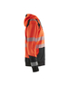 Sweat zippé à capuche haute-visibilité Blåkläder 3546 Rouge fluo/Noir Blaklader - 354625285599
