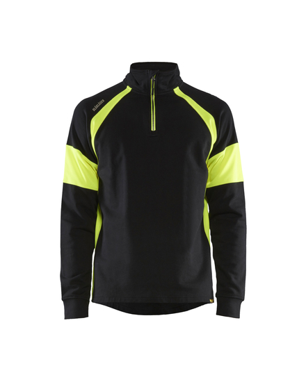 Sweat avec parties haute-visibilité Blåkläder 3550 Noir/Jaune fluo Blaklader - 355011589933