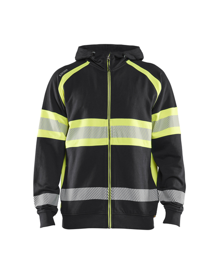 Sweat à capuche haute-visibilité Blåkläder 3552 Noir/Jaune fluo Blaklader - 355211589933