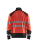 Sweat col camionneur haute-visibilité Blåkläder 3556 Rouge fluo/Noir Blaklader - 355625285599