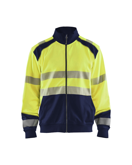 Sweat zippé haute-visibilité Blåkläder 3558 Jaune fluo/Marine Blaklader - 355825283389