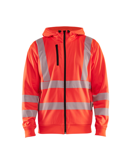 Sweat à capuche zippé haute-visibilité Blåkläder 3565 Rouge fluo Blaklader - 356525385500